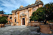 Hania, the Akrotiri peninsula. The Aya Tridha Mon Zangarlo monastery. The church of Byzantine style is dedicated to the Holy Trinity.